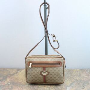 OLD GUCCI GG PATTERNED SHERRY LINE SHOULDER BAG MADE IN ITALYオールドグッチシェリーラインGG柄ショルダーバッグ