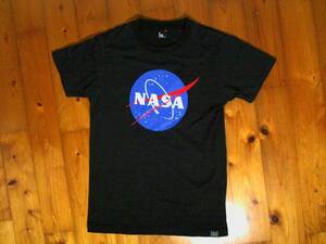 ★微難有・美品☆ビーワンソウル☆B ONE SOUL★『NASA』プリント　半袖シャツ コットンTシャツ S 黒　ブラック