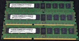 12GB (4GB 3枚組) DDR3 PC3-10600R DDR3-1333 REG 240pin ECC Registered MT micron サーバー MacPro向け (管:EDR23 x1s