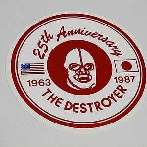 全日本プロレス　白覆面の魔王　ザ・デストロイヤーさん　来日25周年記念　直筆サイン色紙　1987年当時物　力道山　アントニオ猪木