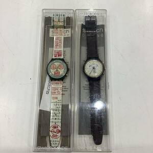 ＊腕時計 swatch Swatch スウォッチ 2本セット レア ケース付 ファッション小物 時計 動作未確認 現状品 347/549 ケース付 