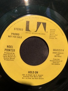 Noel Pointer / Hold On 7inch United Artists Records