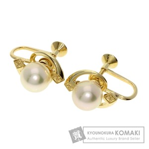 MIKIMOTO ミキモト アコヤパール 真珠 イヤリング K14イエローゴールド レディース 中古