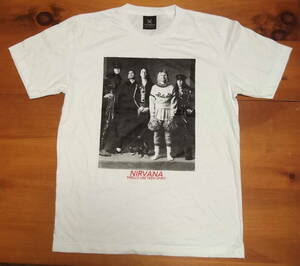 新品 【Nirvana】ニルヴァーナ Smells Like Teen Spirit プリント Tシャツ L // カートコバーン ロックTシャツ バンドTシャツ