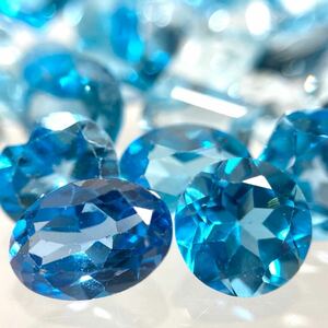 小粒!!◯天然ブルートパーズおまとめ103.5ct◯o 約20.7g 裸石 宝石 blue topaz ルース jewelry ジュエリー w5 C48