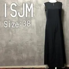 新品!! ISJM アイエスジェイエム　ブラック　黒　ワンピース　38