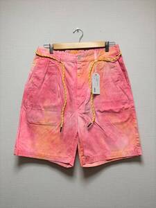 未使用☆[BEDWIN] 20SS 定価23,100 5/L TIE DYE SHORTS MANI タイダイ イージーショーツ ハーフパンツ 3 ピンク ベドウィン