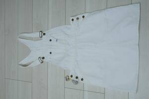 新品LEE LL1127-905 Lサイズ リー サロペットスカート/オーバーオールスカート ホワイト/白 デニム レディース