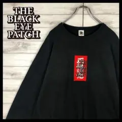 【ビッグサイズXL☆取扱注意】ブラックアイパッチ 刺繍ロゴ スウェット 希少