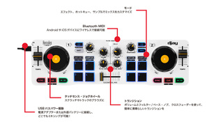 【新品＆未開封】DJコントローラー　DJCONTROL MIX　Grab It and Mix　スマートフォン対応ワイヤレスDJコントローラー