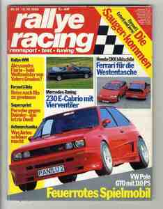 【d1898】88.10.12 rallye racing／ポルトガルGP、スペインGP、WECニュルブルクリンク、Rieger/Sorg・VWポロGTO、ホンダCRX、...