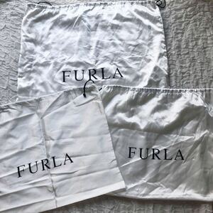 【おまとめ３点】FURLA フルラ　保存袋 巾着袋　ロゴ　布製　ダストバッグ　★1000