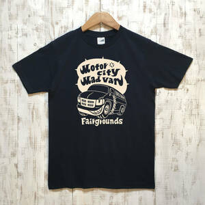 ■ MAD VAN RAM Tシャツ■レディースXLサイズ相当（ネイビーxナチュラル）DODGE RAM ダッジ　ラム　ラムバン　ダッジバン