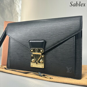 1円【未使用級】LOUIS VUITTON ルイヴィトン M52612 エピ セリエドラゴンヌ クラッチ セカンドバッグ マルチケース ノワール ブラック系 