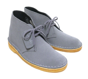 ◎ほぼ未使用 極美品 Clarks クラークス Desert Boot デザートブーツ UK4 1/2 23.5cm 11826 スエード ブルーグレー レディース 箱 ON5342