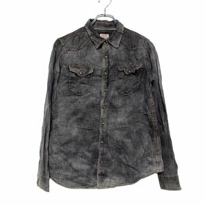 MOSSIMO SUPPLY 長袖 ウエスタン シャツ L ブラック モッシモサプライ キッズ 古着卸 アメリカ仕入 a506-5435