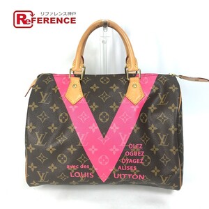 LOUIS VUITTON ルイヴィトン M41533 モノグラム V スピーディ30 ハンドバッグ カバン ボストンバッグ ブラウン レディース【中古】