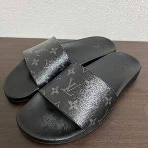 【極美品 数回使用のみ】LOUIS VUITTON ルイヴィトン ウォーターフロントライン モノグラム エクリプス サンダル size 7 スリッパ