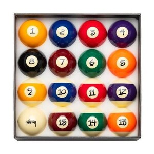 未使用品 STUSSY BILLIARD BALLS JAPER BEES ステューシー ビリヤード ボール ショーンフォント