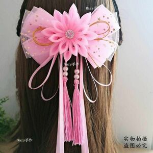 ヘアアクセサリーコスプレ小物七五三和装着物浴衣花リボンお花セレモニー春物可愛い新