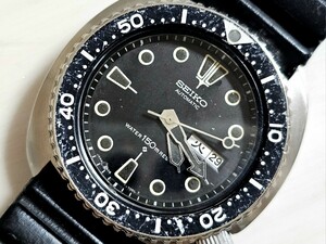 1円スタート☆SEIKO セイコー サードダイバー 3rd AUTOMATIC【6306-7000】高級国産ダイバーズウォッチ 純正ブレスレット ブラック夜光★