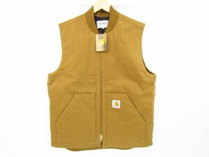 Carhartt カーハート ダックベスト アウター トップス ワーク ブラウン スケーター DUCKVEST CLASSIC VEST Lサイズ 中古品◆1426