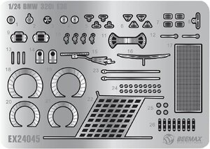 プラッツ/BEEMAX EX24045 1/24 BMW 320i E36 1996 BTCC ブラウンズハッチ ウィナー用 ディテールアップパーツ