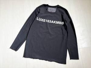 美品 AKM x Brown Bunny LUXE163 HYBRID TEE EPISODE 1-6 LIMITED MODEL ハイブリッド カットソー ロゴ プリント 黒 ブラック △5