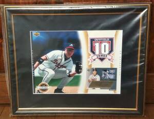 CHIPPER JONES チッパー・ジョーンズ 2003 UD AUTHENTICS Autograph Framed Photo Auto 額入りフォト 直筆サインカード 350枚限定 