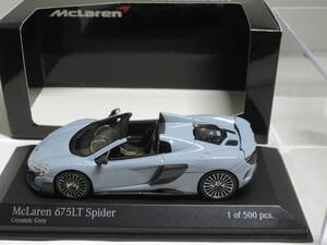 ☆レア・500台限定・McLaren専用箱☆ PMA 1/43マクラーレンMcLaren 675LT Spider Ceramic Grey・240501　　