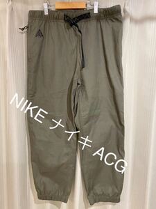 NIKE ナイキ ACG Trail Pants トレイル パンツ size L カーキ 長ズボン ミリタリー アウトドア キャンプ 釣り 登山 ベルト内蔵