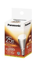 【中古】 パナソニック LED電球 口金直径17mm 電球25W形相当 電球色相当(3.9W) 小型電球・下方向タイプ