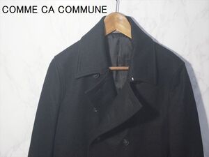 美品 COMME CA COMMUNE コムサ コミューン ピーコート Pコート ジャケット 長袖 Ｓ 黒 ブラック フォーマル 上着 秋冬用 アウター 暖かい