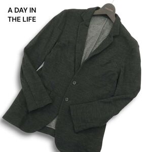 A DAY IN THE LIFE ユナイテッドアローズ 秋冬 ウール★ アンコン テーラード ジャケット Sz.M メンズ グレー　A4T13154_C#N