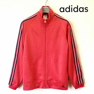 adidas CLIMALITE アディダス トラックジャケット ジャージ トレーニング カーディガン 吸汗 透湿 速乾 男女兼用 トップス 赤 日本製