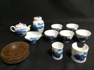 煎茶器揃い　10点セット＋茶托5枚　合計15点セット