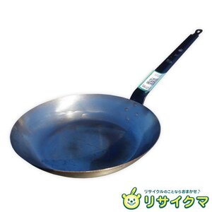 【中古】M▽伊勢工業 ISE 鉄 フライパン 34cm (37231)