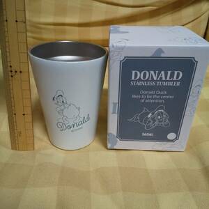 新品 未使用 ディズニー DONALD　ステンレスタンブラー ホワイト　ドナルド　Disney　コップ 送料350円～