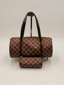 LOUIS VUITTON ルイヴィトン TOILE DAMIER ダミエエベヌ パピヨン 30 N51303 ハンドバッグ 子持ポーチ付き