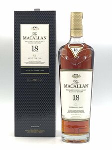 【同梱不可】マッカラン 18年 シェリーオークカスク 700ml 43％ MACALLAN 未開栓 古酒 V001432