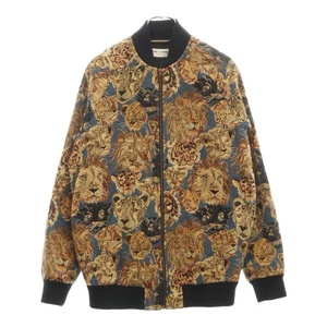 SAINT LAURENT PARIS サンローランパリ 15SS Lion Teddy Jacket 426498 Y049L ライオン総柄 テディジャケット レディース マルチ