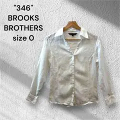 BROOKS BROTHERS 346 シャツ　長袖　ホワイト　麻　XS