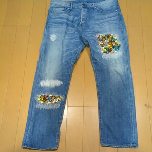 MILO Animal Safari DAMAGED DENIM PANTS XXLサイズ a bathing ape エイプ ベイプ アベイシングエイプ デニム パンツ ジーンズ マイロ