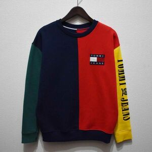 トミーヒルフィガー デニムTOMMY JEANS 17AW 90s COLORBLOCK スウェット