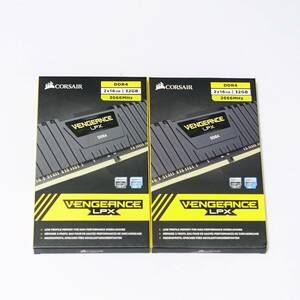 【1円～】CORSAIR/VENGEANCE LPX 64GBセット DDR4 2666/PC4-21300 64GB 16GB x4 　メモリ 64G 32G 16G 検 3200