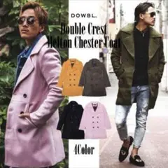 DOWBL Double Crest Melton Chester Coat