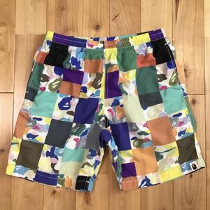 Multi camo ハーフパンツ Sサイズ a bathing ape BAPE shorts エイプ ベイプ アベイシングエイプ マルチカモ 迷彩 ショーツ w638