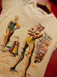 ★新品USブランド Atomic Swag Hollywood Beach Ladies Tee/Ladies-XSサイズ /40S50S ビンテージ ピンナップロカビリー