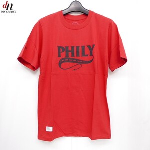 13SS WTAPS ダブルタップス PHILY TEE コットン 半袖 ロゴ Tシャツ カットソー RED 1