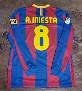 値下げ交渉 2010-11 LA LEGA & CL優勝 FCバルセロナ イニエスタ 長袖 NIKE 検/10 2011 CHAMPIONS LEAGUE BARCA BARCELONA INIESTA L/S 引退